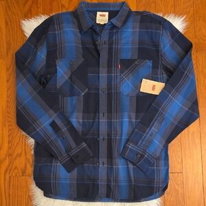 Levi's Nightwatch Blue Plaid Shirt